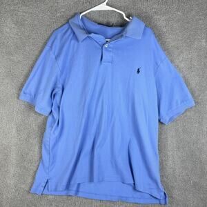 Polo Ralph Lauren Polo Shirt Mens 2XB Blue Classic Pony Big & Tall Short Sleeve